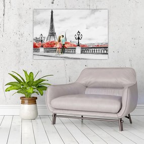 Tablou îndrăgostiții în Paris (90x60 cm)