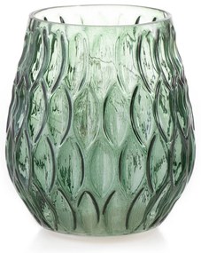Sfesnic decorativ din sticla Culoare verde, LED MADRID