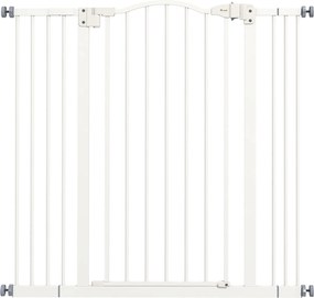 PawHut Poartă Extensibilă pentru Câini fără Șuruburi, Poartă de Siguranță Reglabilă, 94-100x94 cm, Alb | Aosom Romania