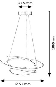 Lustră LED pe cablu ESILDA LED/42W/230V 4000K Rabalux 72020