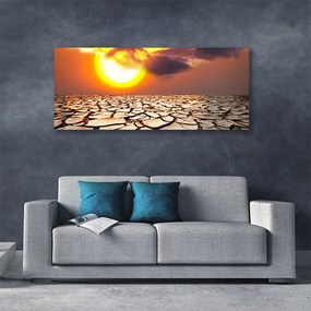 Tablou pe panza canvas Sun Desert Peisaj Galben Maro
