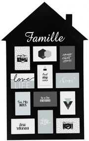 Rama foto Maison Black, MDF negru, 12 poze, 52 x 1.5 x 82.5 cm