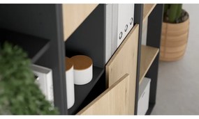 Bibliotecă cu aspect de lemn de stejar 80x205 cm Sign – Tvilum