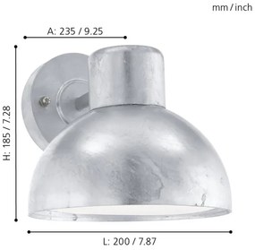 Eglo 96206 - Corp de iluminat perete exterior ENTRIMO 1xE27/60W