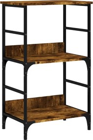 vidaXL Bibliotecă, stejar fumuriu, 50x33x82 cm, lemn prelucrat