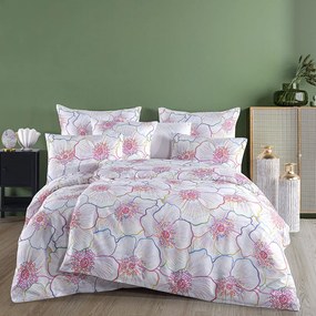 BedTex Lenjerie de pat din satin Bloom, 160 x 200 cm, 2 x 70 x 80 cm, 160 x 200 cm, 2 buc. 70 x 80 cm