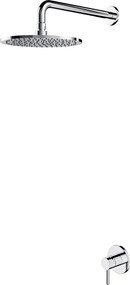 Sistem de dus incastrat Omnires Y cu baterie monocomanda finisaj crom lucios