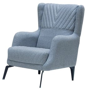 Fotoliu ELEGANCE, cu arcuri, gri albastrui, 72x82x100 cm