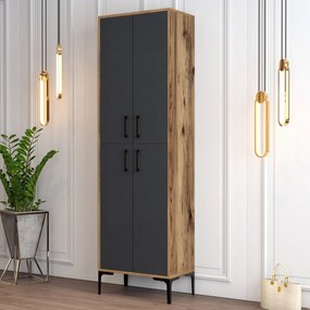 Comodă pentru pantofi Berlin A - Walnut, Anthracite