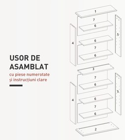 HOMCOM Unitate de Stocare 360 CD/185 DVD/185 Blu-ray - Alb | Aosom Romania