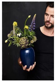 Vază albastru-închis din gresie (înălțime 20 cm) Gastro Blue – Bitz