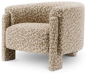 Fotoliu elegant design LUX Hazelwood, Harley leopard