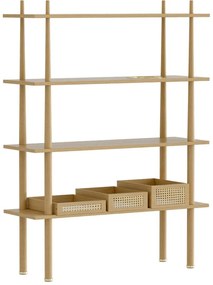 Sistem modular de rafturi în culoare naturală cu aspect de lemn de stejar 110x148 cm Stories – UMAGE