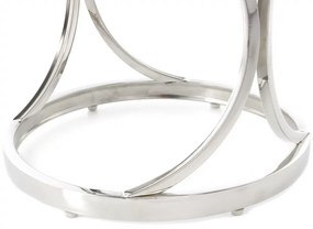 Masuta de cafea rotunda din sticla Weyda 40x40x42 cm negru/argintiu