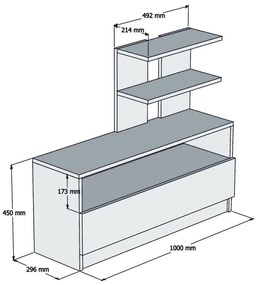 Comodă pentru pantofi Airy - Walnut