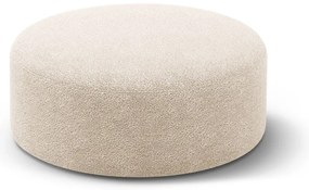 Taburet bej cu tapițerie din țesătură bouclé Dia – Micadoni