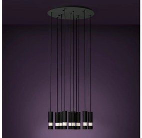 Lustră LED pe cablu BERNABETA 10xGU10/4,6W/230V neagră Eglo 39708