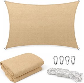 Rana Sun sail dreptunghiular 4x5 m bej