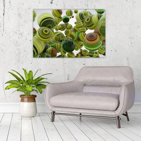 Tablou cu bile în dungi (90x60 cm)