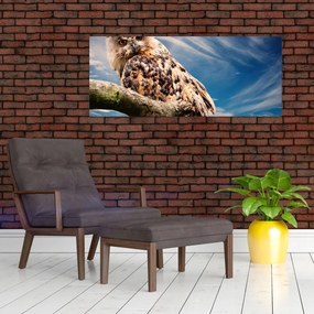 Tablou cu bufnița (120x50 cm)