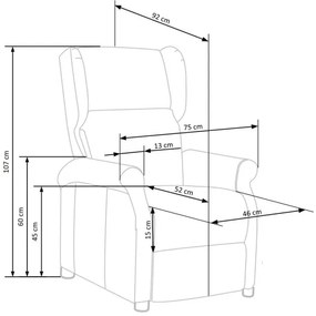 Fotoliu reglabil RELAXA, galben