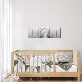 Tablou - Pod spre necunoscut (cu ceas) (90x30 cm)