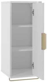 Set mobilier baie Mekona I (Alb mat + Marmură Alb + auriu) (cu chiuvetă și sifon). 1103870