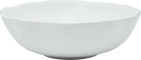 Bol Mare Salatiera NOVUM alb mat Milk Foam 21,5cm diametru, 7cm inaltime, 1000ml (gresie ceramica glazurata manual)