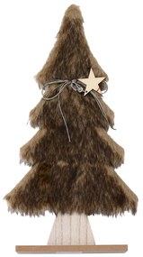 Brad decorativ cu blana LUSH 28 cm - diverse culori Barva: Maro