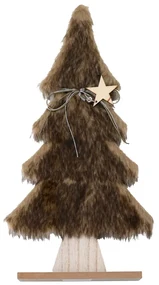 Brad decorativ cu blana LUSH 28 cm - diverse culori Barva: Maro