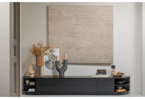Comodă TV modulară neagră din lemn masiv de pin 156x40 cm Finca – WOOOD
