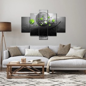 Tabloul cu bile abstracte verzi (150x105 cm)
