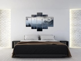 Tablou cu ceță deasupra pădurii (150x105 cm)