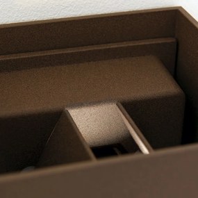 Aplica LED de exterior cu senzor de miscare IP54 CUBE-S corten