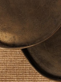 Set 2 masute de cafea, rotunde, din aluminiu, Organic