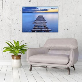 Tablou pe sticlă - Ponton, Zadar, Croația (70x50 cm)