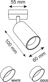 Spot de perete MARIBEL 1xGU10/10W/230V alb