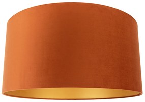 Abajur din material textil portocaliu cu interior auriu 50/50/25