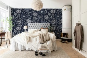 Fototapet, Grand Flowers, Blue, Rebel Walls