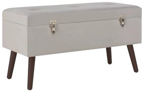 3070671 vidaXL Banchetă cu compartiment de depozitare, gri, 80 cm, catifea
