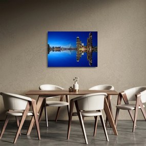 Tablou pe sticlă - Rotterdam nocturn (70x50 cm)