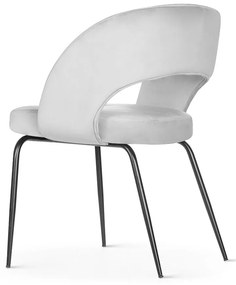 Scaun tapitat Lizbona gri/negru – H79 cm