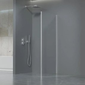 Perete lateral fix Inter Ceramic 90 cm sticla transparenta 5 mm crom lucios