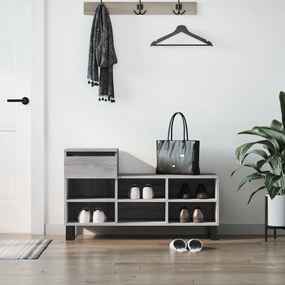vidaXL Pantofar, gri sonoma, 102x36x60 cm, lemn prelucrat