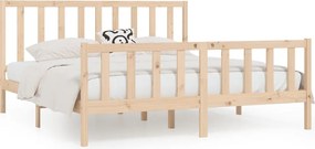 vidaXL Cadru de pat, 200x200 cm, lemn masiv