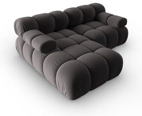 Canapea gri închis cu tapițerie din catifea 191 cm Bellis – Micadoni Home