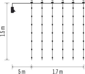 Instalație LED de Crăciun de exterior 180xLED/8 funcții 6,7 m IP44 alb cald