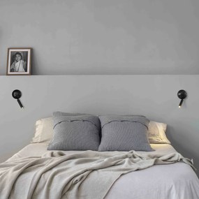 Aplica cu reader LED stil modern minimalist PRESS Black