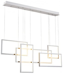 Lustra LED dimabila design modern Quadratus white