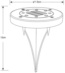 SET 2x corp de iluminat LED solar SOLAR LED/0,8W/3V IP44 Globo 33414